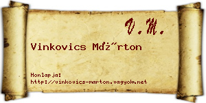 Vinkovics Márton névjegykártya